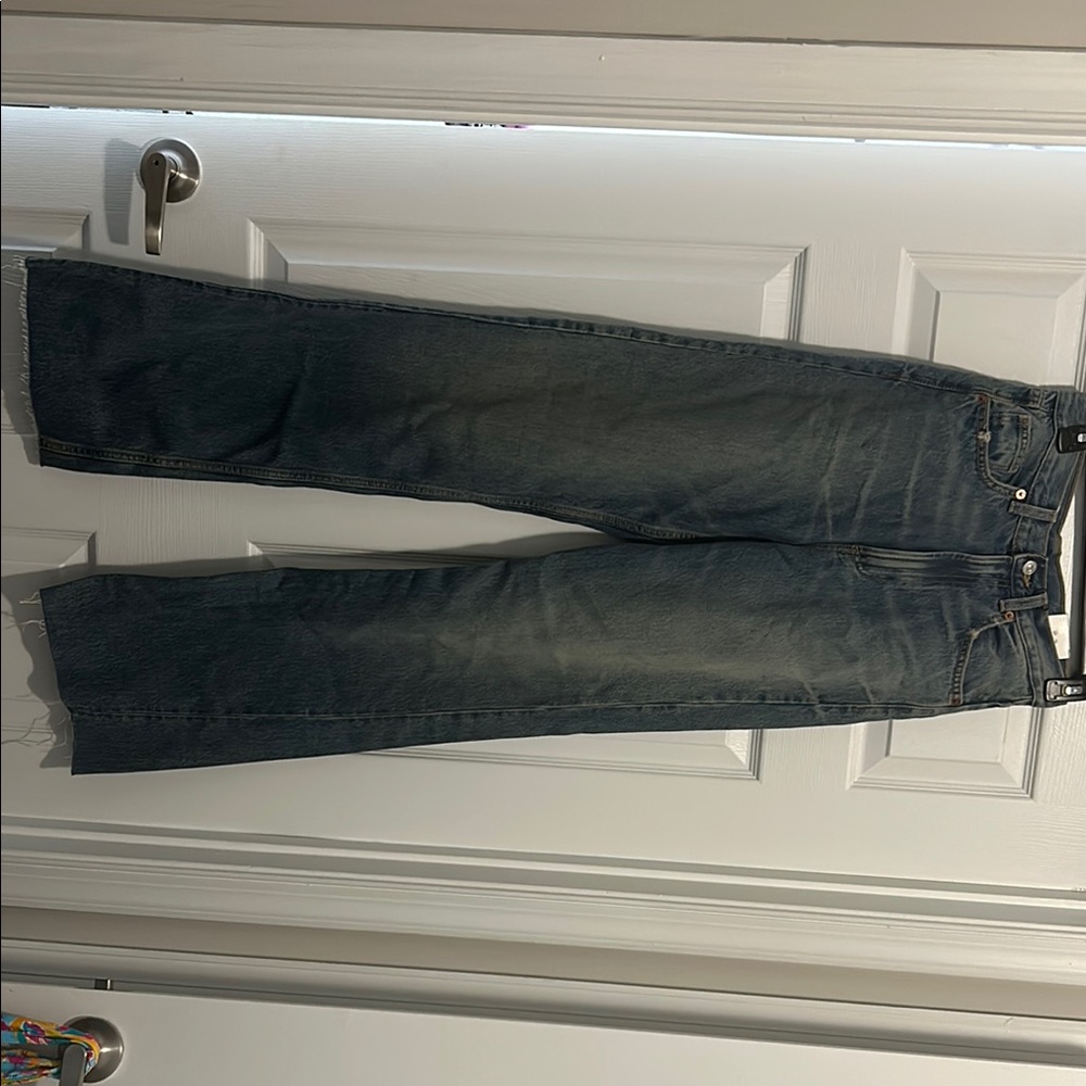 Zara Blue Straight Jeans Classic Style